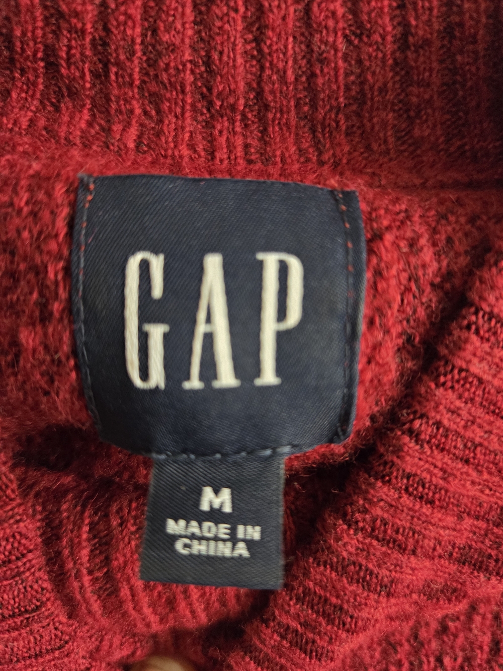 GAP Raspberry Red Turtleneck Sweater - Picture 2 of 3